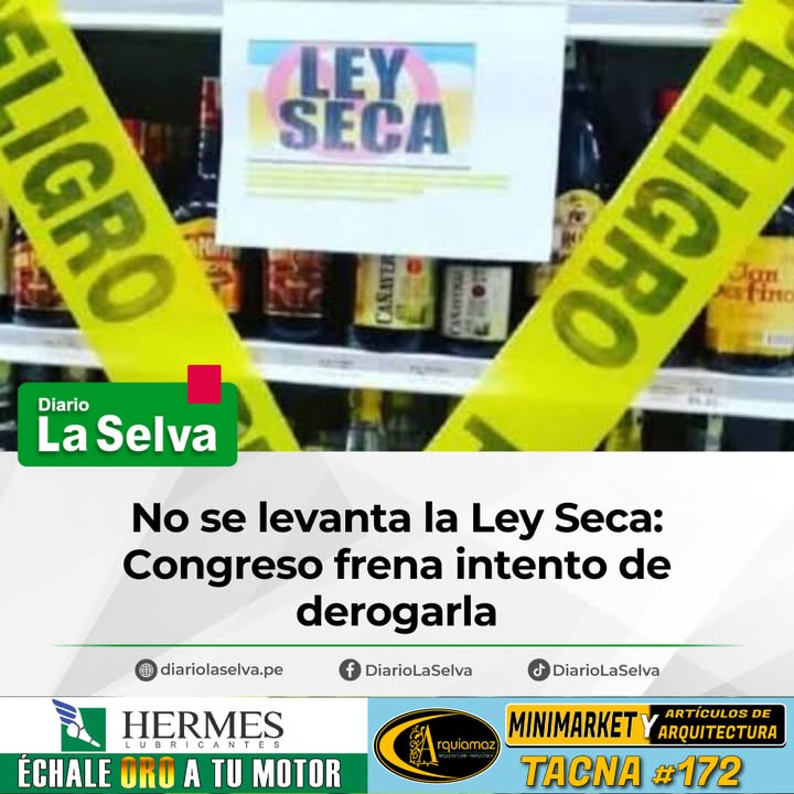 Congreso decide mantener la prohibición de venta de alcohol en elecciones