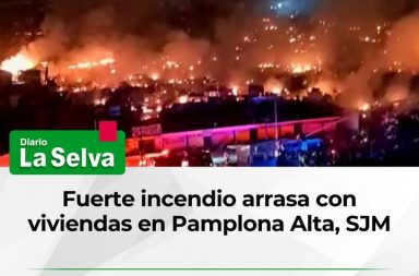 Bomberos combaten siniestro de código 3 en San Juan de Miraflores