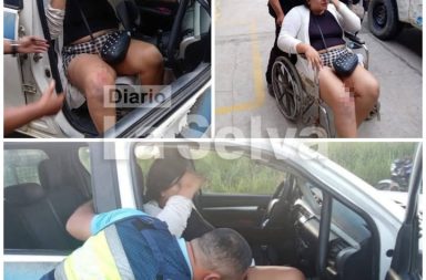 Accidente en el km 7: conductora cae al pavimento y resulta gravemente herida