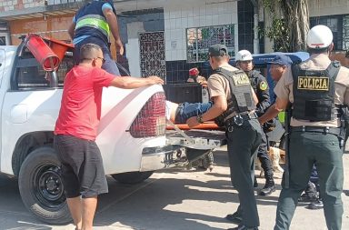 Accidente de tránsito en Borja y Pantoja deja motociclista herido