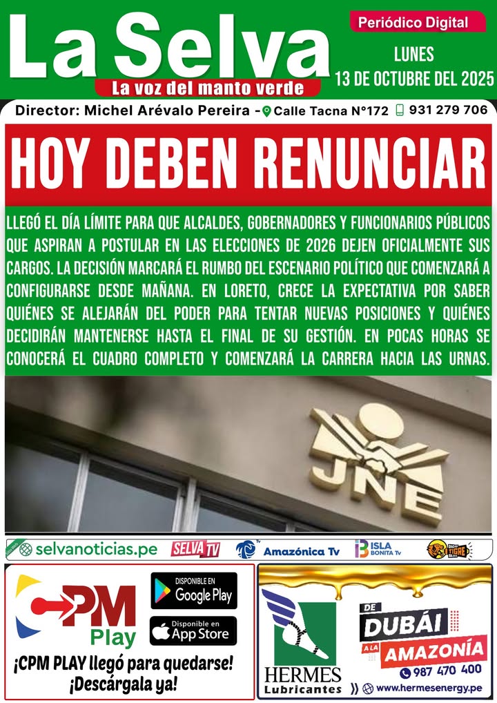 Portada LA SELVA 13•10•2025‼