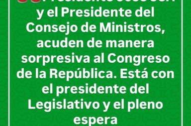 LO ÚLTIMO | José Jerí se dirigiría a la representación nacional en...