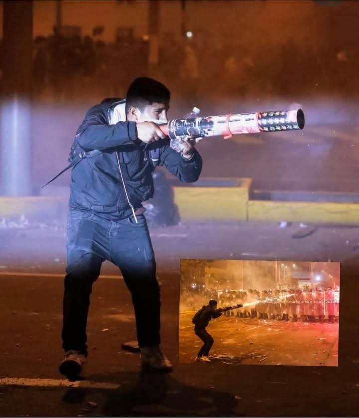 Tubo preparado para lanzar cohetes con carga explosiva al impactar. Altamente letal.