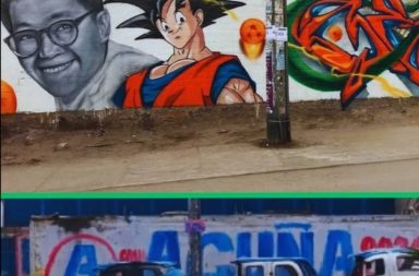 Polémica en Villa El Salvador por borrado de mural de Gokú