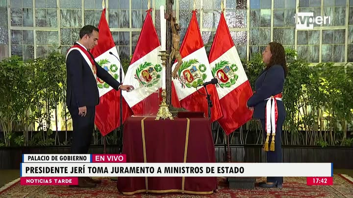 Presentación del nuevo Gabinete Ministerial de José Jerí