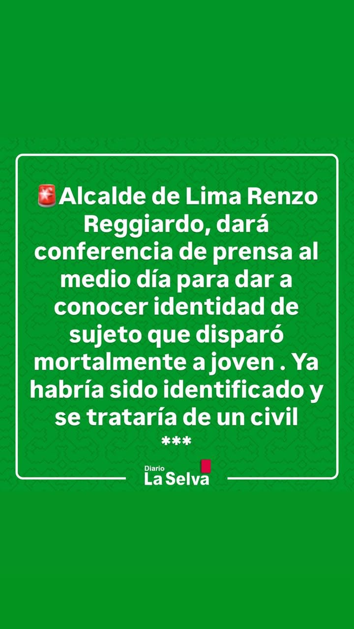 LO ÚLTIMO: Ya se habría identificado al que disparó a joven en...