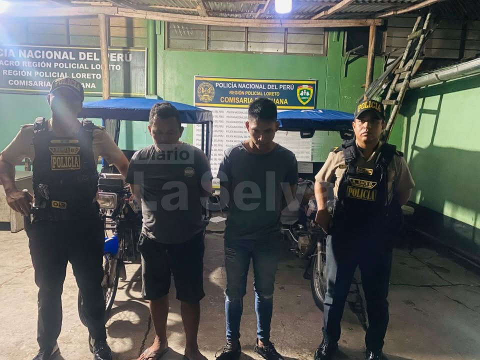 Policía captura a dos presuntos integrantes de la banda “Los Fumekes” en Punchana