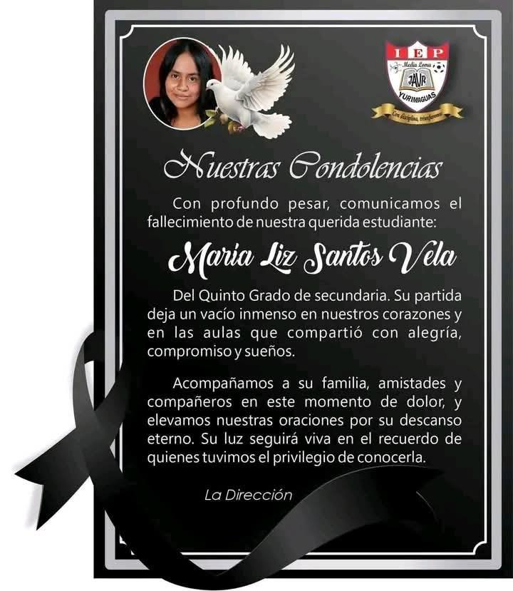LAMENTABLE, YURIMAGUAS PIDE JUSTICIA PARA MARÍA LIZ SANTOS VELA