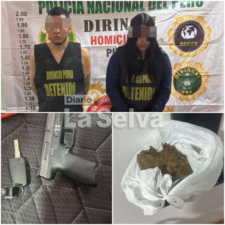 CAPTURAN A EXTRANJEROS CON ARMA DE GUERRA Y DROGAS EN PIURA