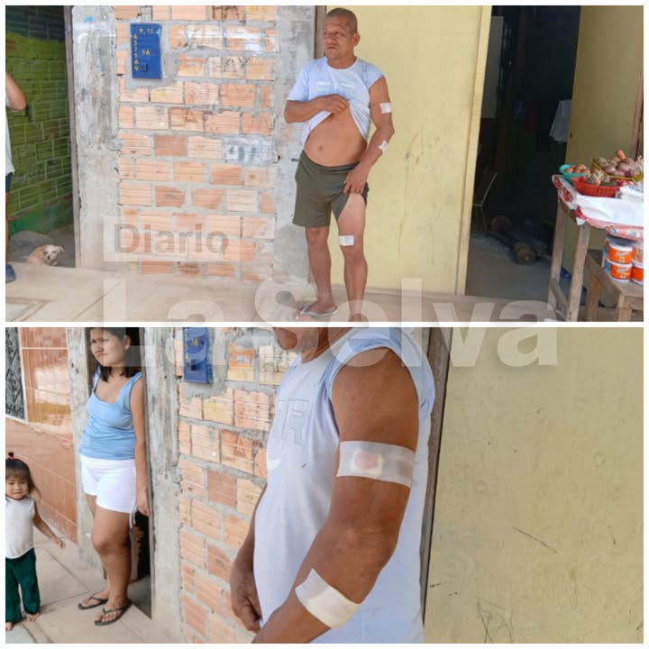 Papá abuelo resultó herido tras proteger a su nieta de barristas