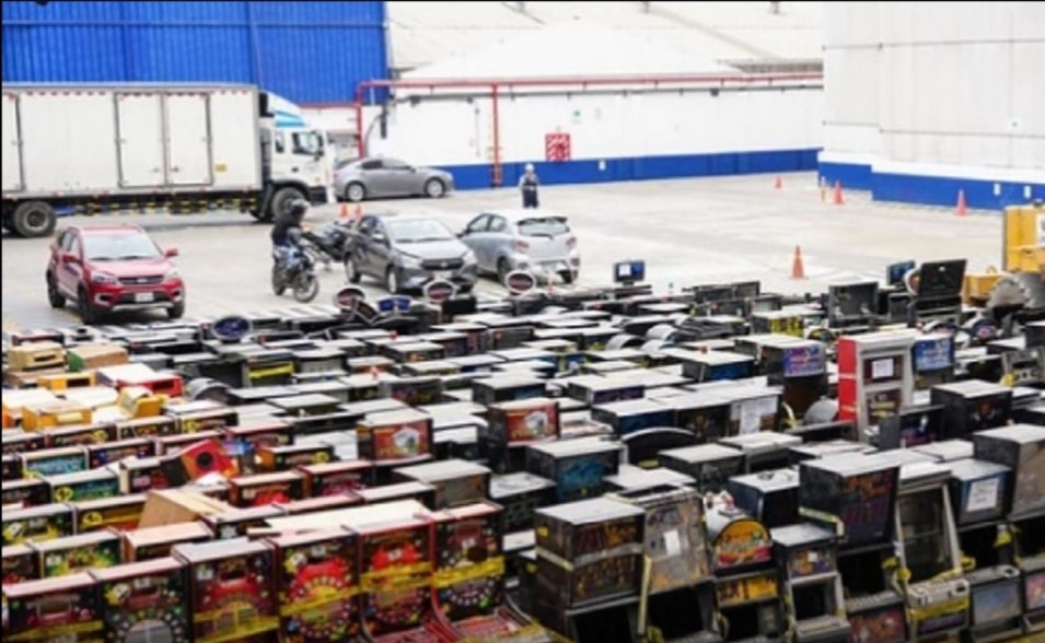 Gobierno destruye más de 550 máquinas tragamonedas ilegales
