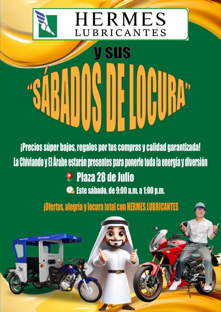 ¡Este sábado se prende con Hermes Lubricantes!