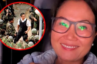 Keiko Fujimori reacciona tras ver la película "Chavín de Huántar" :