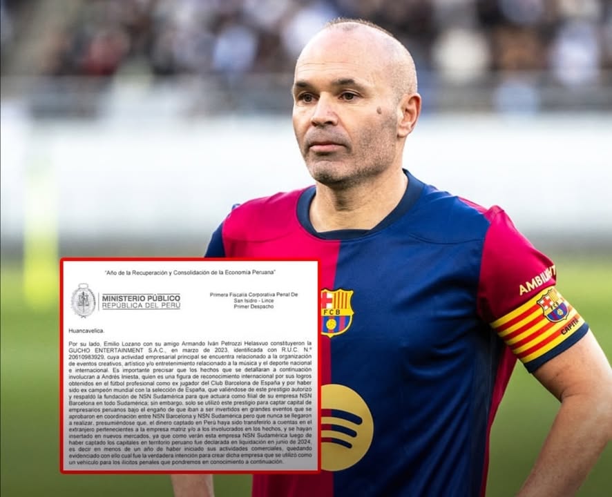 Fiscalía investiga a Andrés Iniesta por presunta estafa agravada en Perú