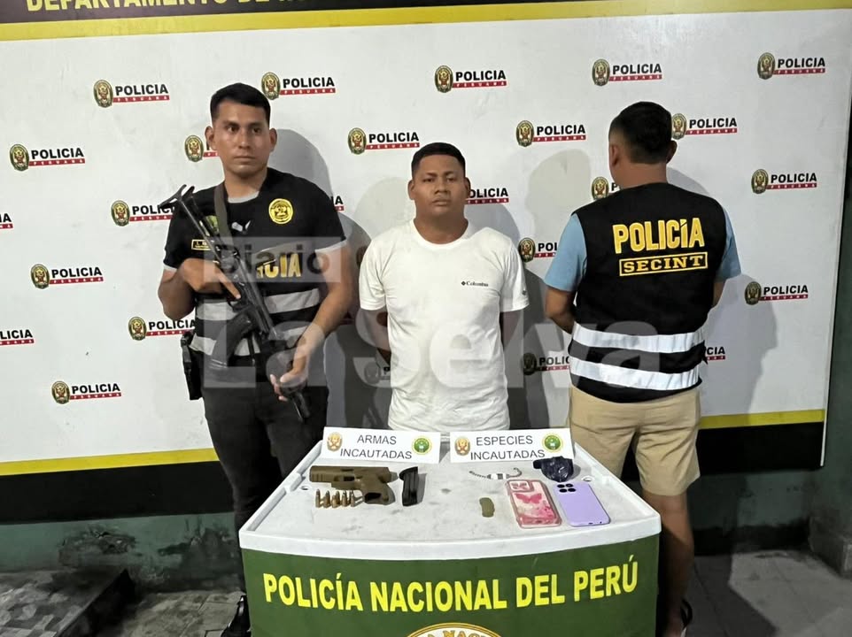 Accionar policial permitió la captura de “Nerón” con arma de fuego.