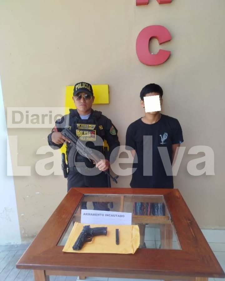 “Loco Gabriel” cae con pistola tras rápida acción policial