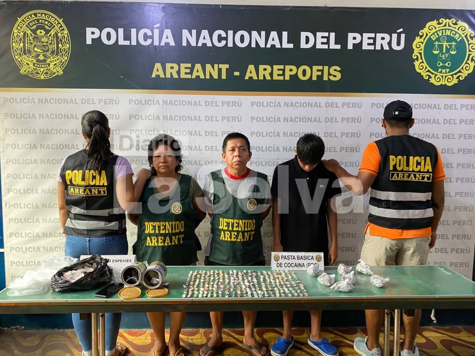 Policía Nacional del Perú captura a “Machetero”, “La Gata” y “Shego” dedicados al tráfico ilícito de drogas