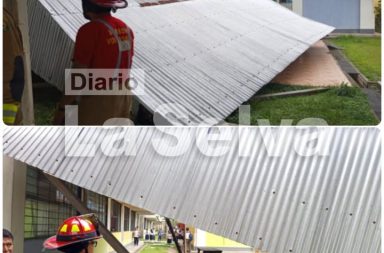 Ventarrón derriba parte de la I.E. Mariscal Óscar R. Benavides (MORB)