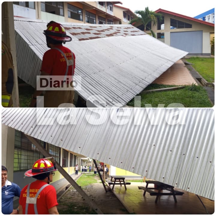 Ventarrón derriba parte de la I.E. Mariscal Óscar R. Benavides (MORB)