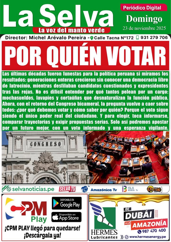 Portada LA SELVA 23•11•2025‼