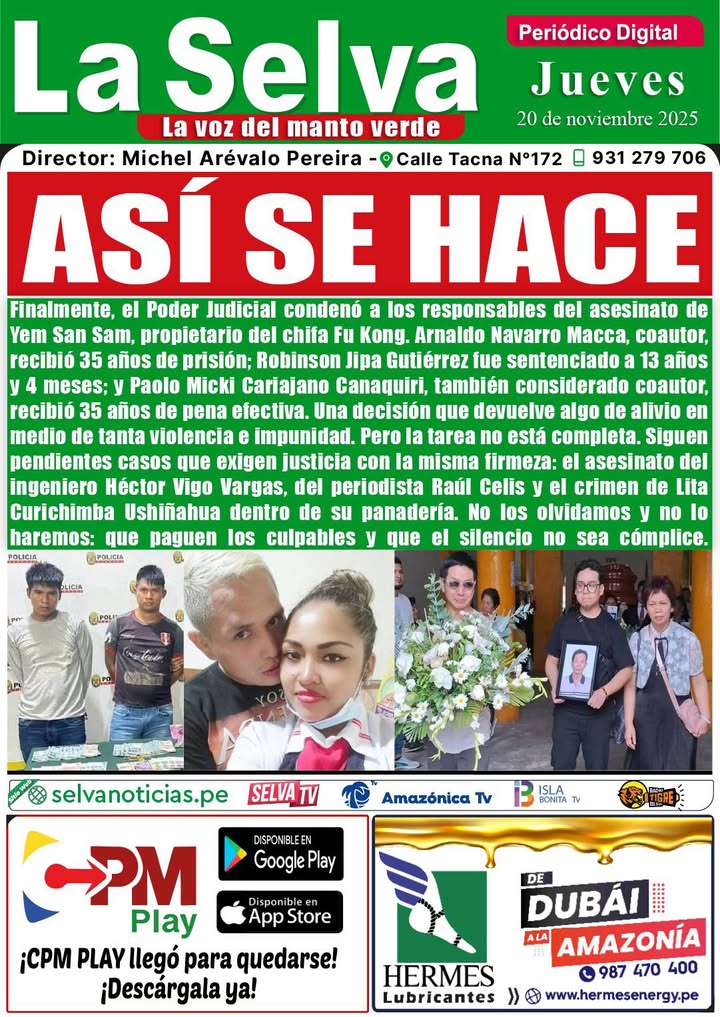 Portada LA SELVA 20•11•2025‼