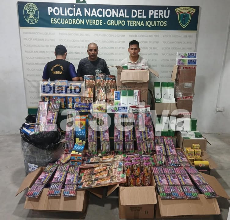PNP captura a “Yuca” y “Negro”, presuntos integrantes de banda dedicada a pirotecnia ilegal y contrabando