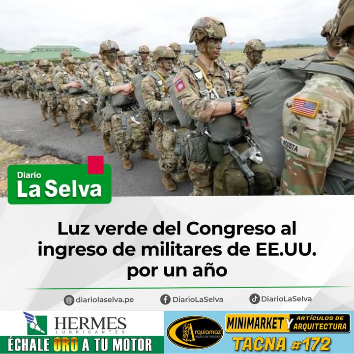 Pleno aprueba presencia militar estadounidense en 2026