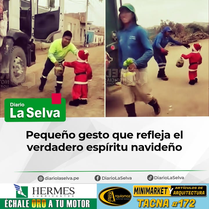 Niño conmueve en redes tras regalar panetones a personal de limpieza