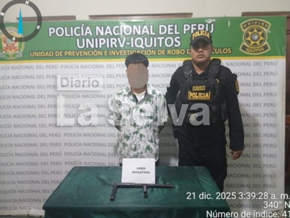 PNP RETIENE A MENOR DE EDAD CON ARMA DE FUEGO HECHIZA
