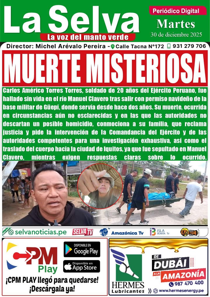 Portada LA SELVA 30•12•2025‼