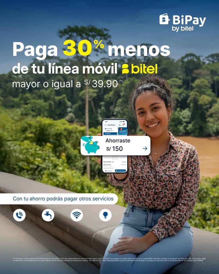 Loreto, tu recibo de Bitel puede ser más barato