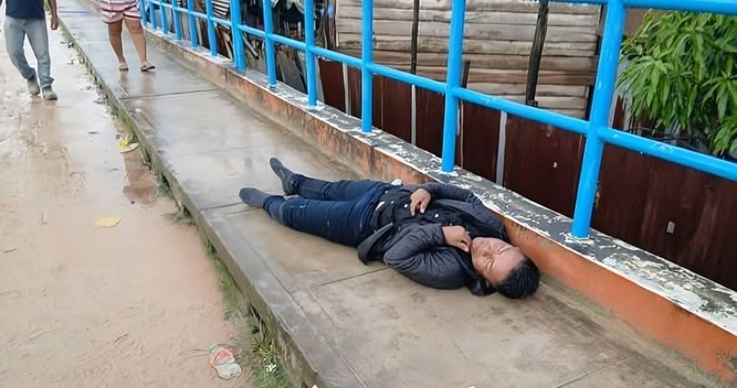 Hombre es auxiliado por serenazgo tras ser hallado inconsciente en vía pública de Belén