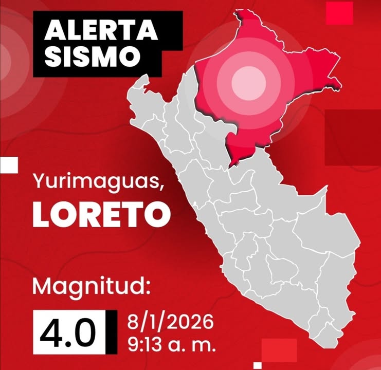 Alerta sismo en Loreto