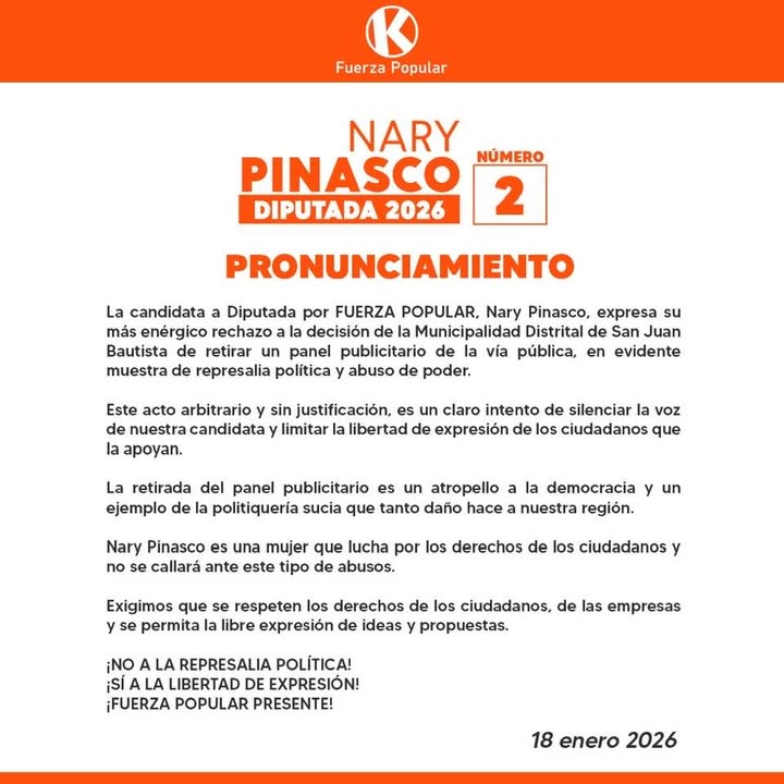 La Lic. Nary Pinasco que es Candidata a Diputada por Fuerza Popular 2⃣ como diputado señala: La democracia se defiende, no se silencia.