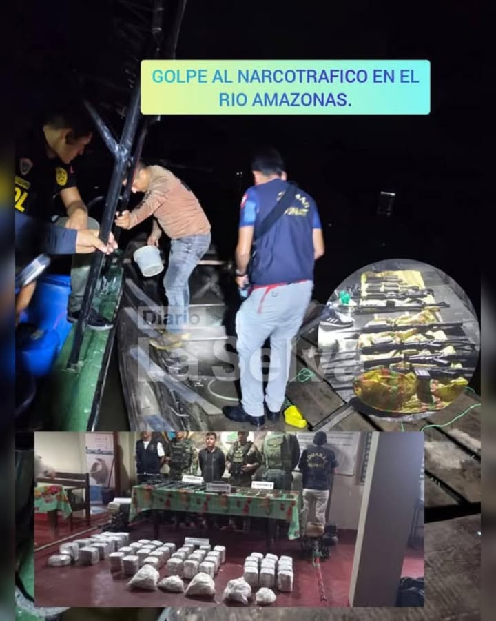 Operativo en el Amazonas incauta droga y armamento pesado