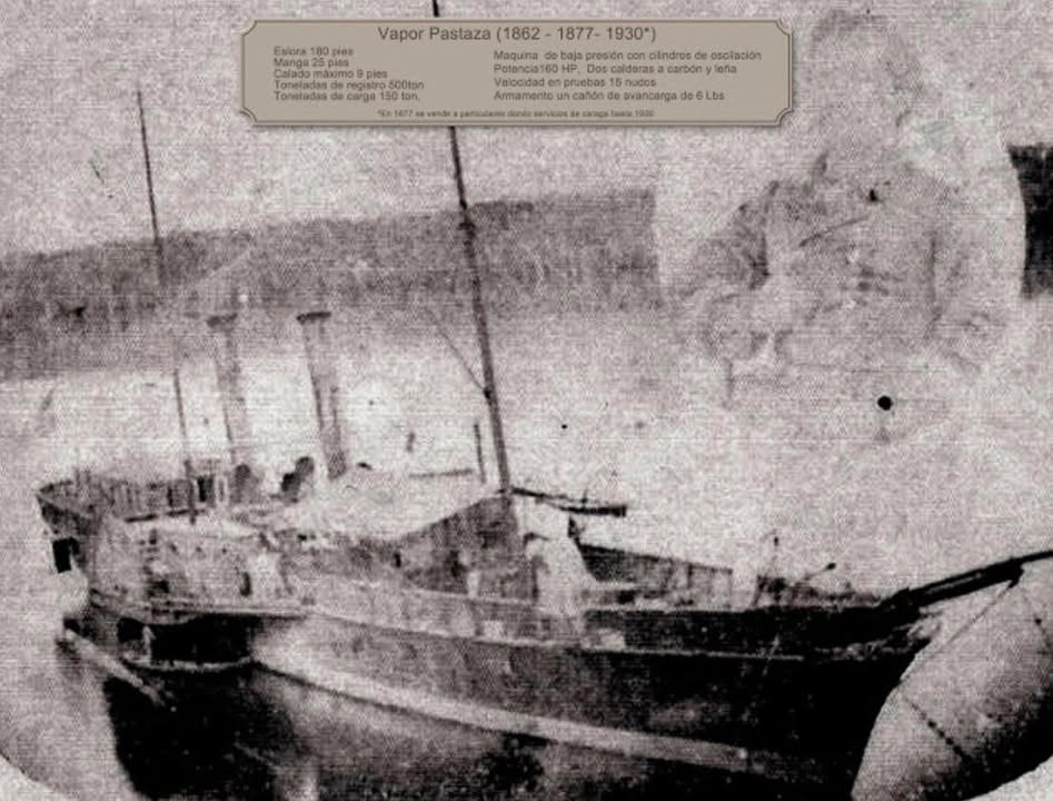 26 DE FEBRERO ES LA CELEBRACIÓN DE IQUITOS: EL VAPOR “PASTAZA” LLEGA UN VIERNES 26 DE FEBRERO DE 1864 JUNTO AL BERGANTÍN “PRÓSPERO”