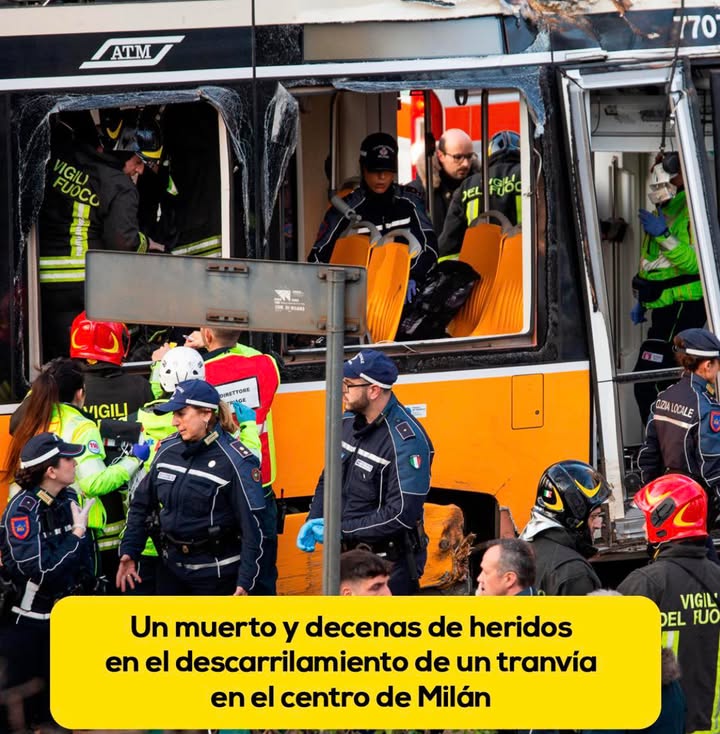 Tragedia en Milán: un muerto y decenas de heridos tras descarrilamiento de tranvía