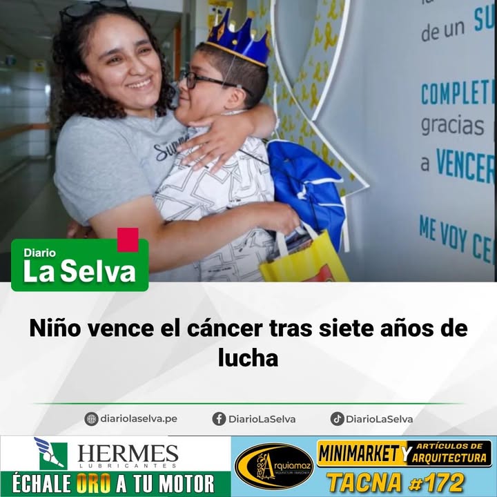 Niño vence el cáncer tras siete años de lucha