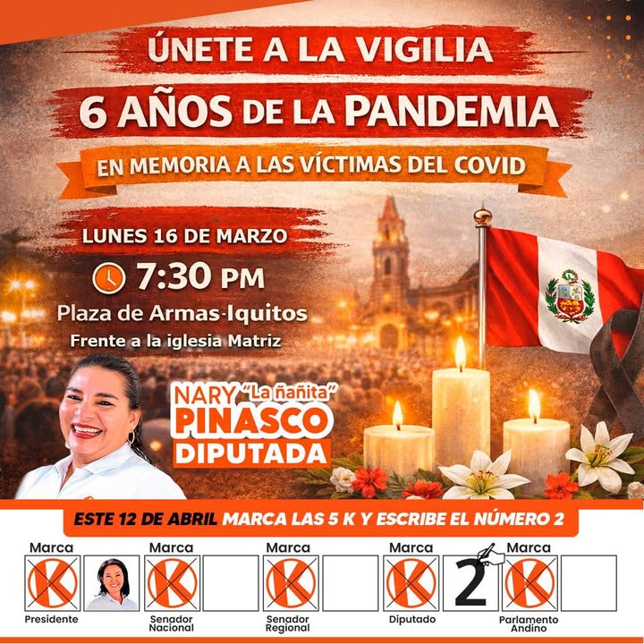 Únete a la vigilia 6 años de la pandemia.
