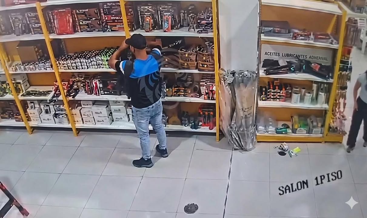 Delincuentes sustraen mercadería valorizada en 4 mil soles en ferretería de calle Castilla.