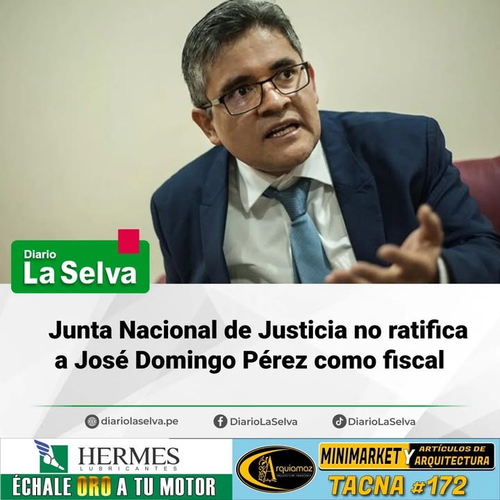 JNJ no ratifica a José Domingo Pérez como fiscal