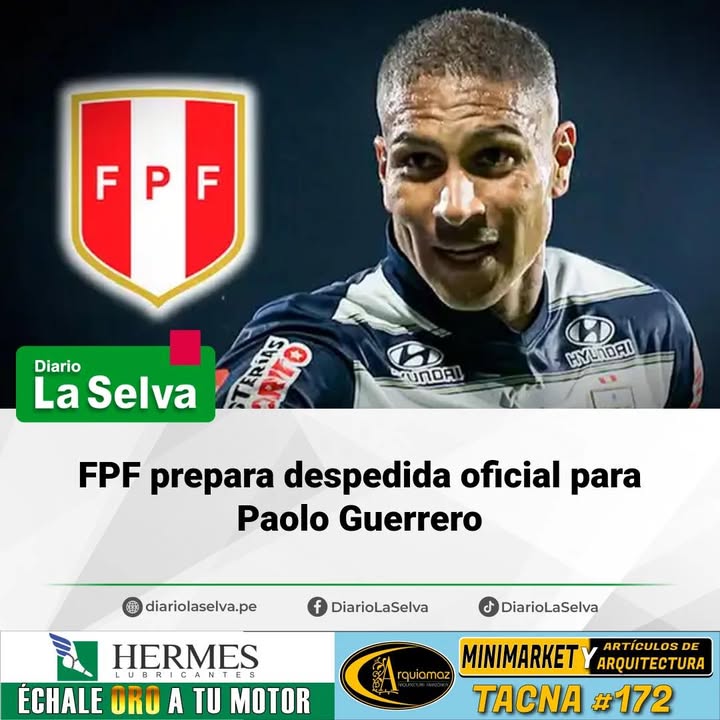 FPF prepara despedida oficial para Paolo Guerrero