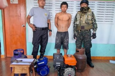 Operativo conjunto en Tamshiyacu permite intervención de presunto implicado en robo.