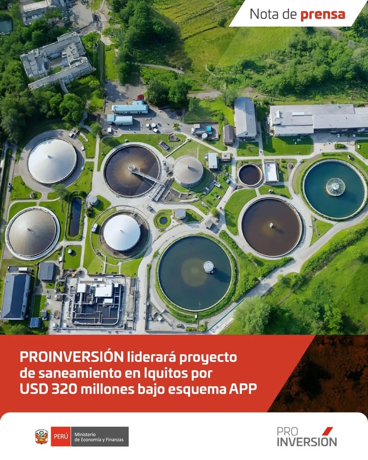 PROINVERSIÓN asume titularidad del proyecto PTAR Iquitos valorizado en USD 320 millones.