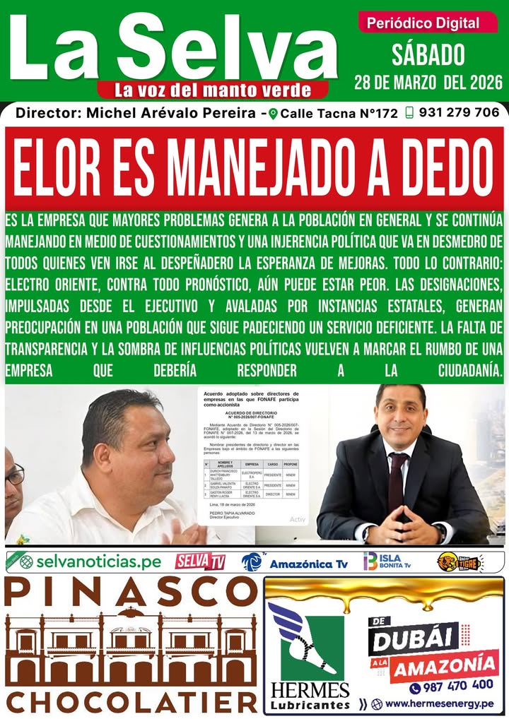 Portada LA SELVA 28•03•2026‼