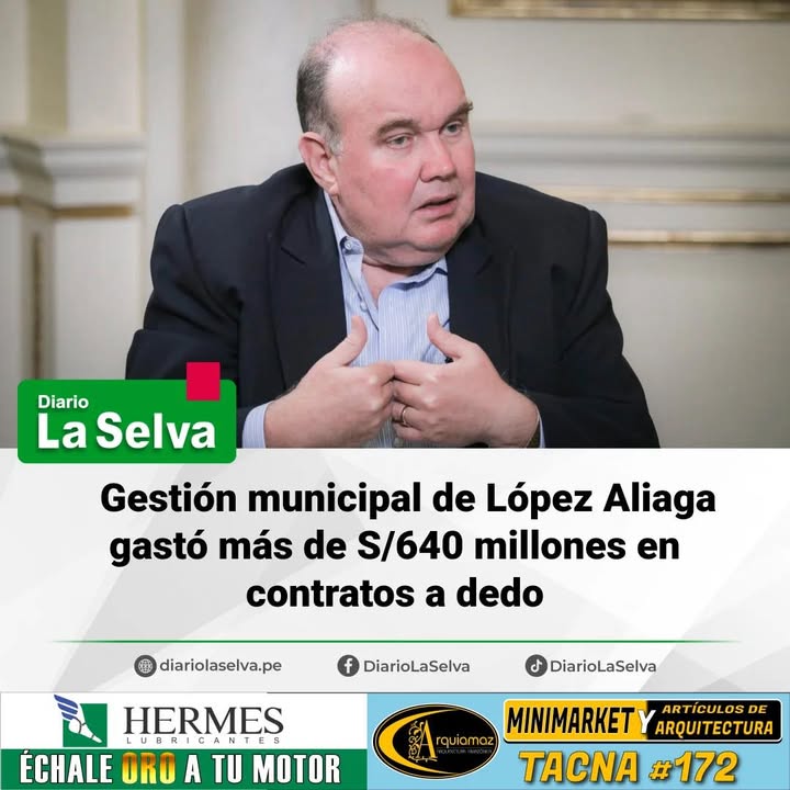 Más de S/640 millones en contratos a dedo durante gestión de López Aliaga