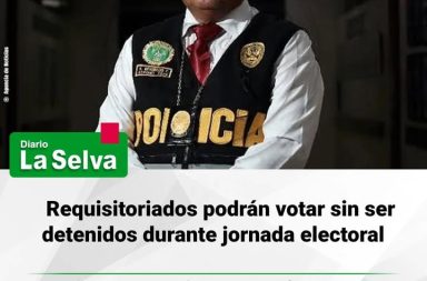 Ley electoral impide detenciones a requisitoriados el día de votación
