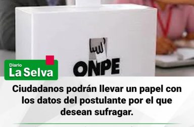 ONPE: Está permitido portar una nota con el nombre del candidato