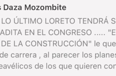 ”NO EXISTE Y SIGUEN FALTANDO A LA VERDAD”: BRUNNER FUERA DE CARRERA Y LA DESINFORMACIÓN INSISTE EN CONFUNDIR A LOS LORETANOS