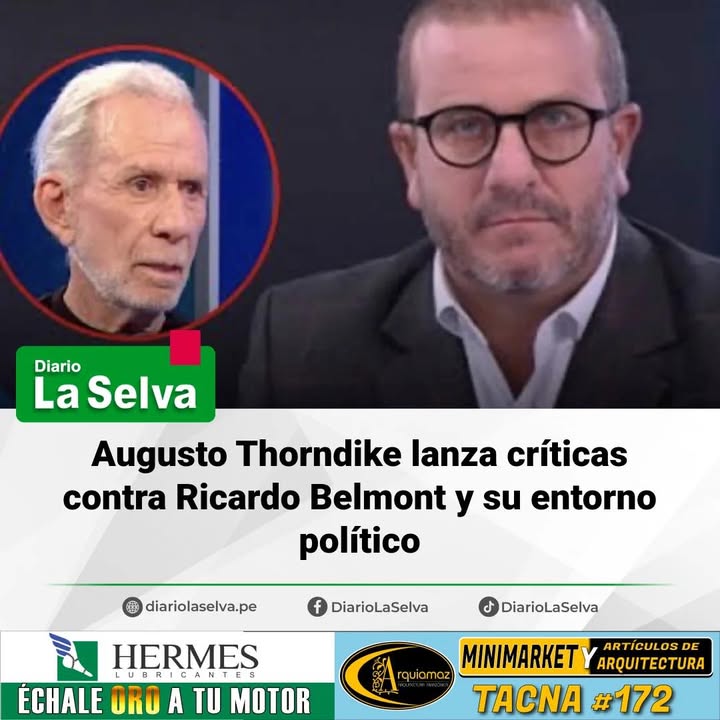 Thorndike cuestiona vínculos políticos de Ricardo Belmont